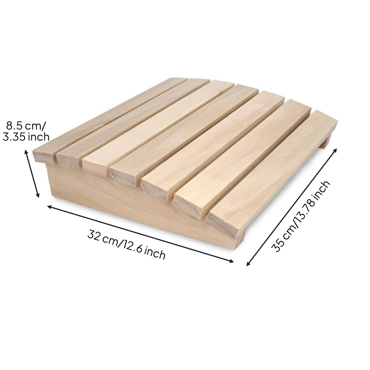 Sauna Headrest Ventilated Design Ergonomic Sauna Pillow Wooden Neck Support for Spa