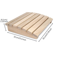 Sauna Headrest Ventilated Design Ergonomic Sauna Pillow Wooden Neck Support for Spa