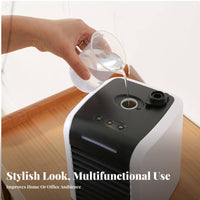 Cools & Humidifies Mini Air Conditioner Fan Humidifier Function Mini Air Cooler Complimentary for Office, Bedroom, Dorm Room