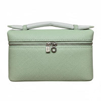 Light Luxury Box Handbag Pebble Grain Texture Hard Shell Crossbody Bag Silver Buckle Structured Shape Easy to Clean for Women, Daily Outing, Shopping, Travel