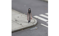 3D Printed 1/64 Scale Woman Figure Pre-Painted Walking Woman Miniature Realistic Intricacy Female Miniature Scene Figure for Hobbyists, Dioramas