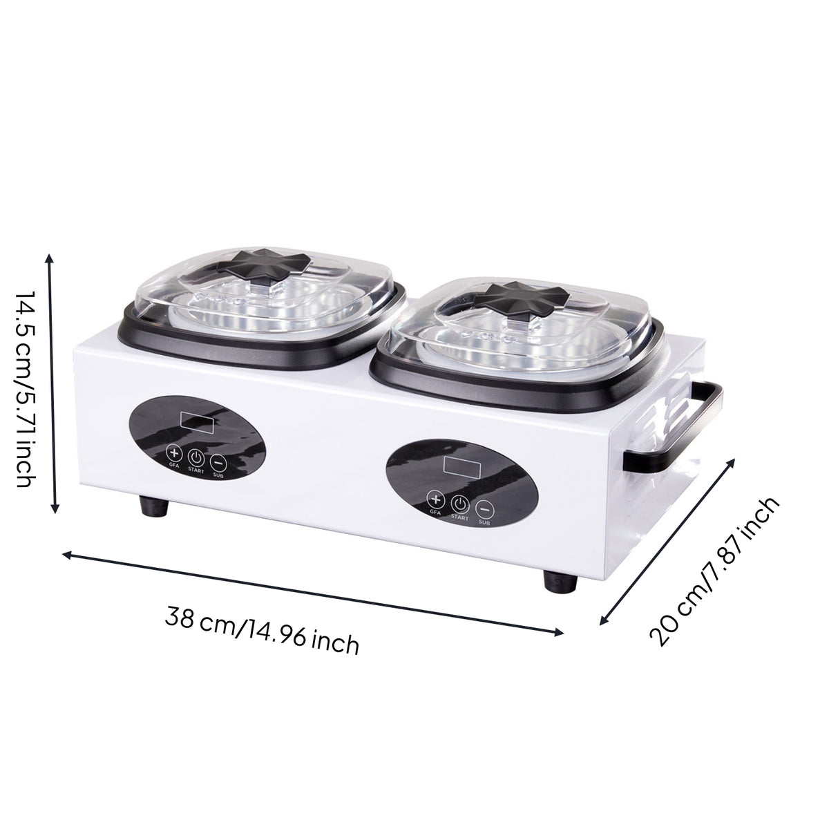 Double Pot Depilatory Heater Independent Temperature Control Depilatory Heater with Dual Pots Fast Heating Overheating