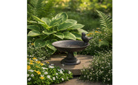 Cast Metal Avian Feeder Freestanding Pedestal Bird Feeder Heavy Duty for Gardeners, Patio, Yard, Balcony