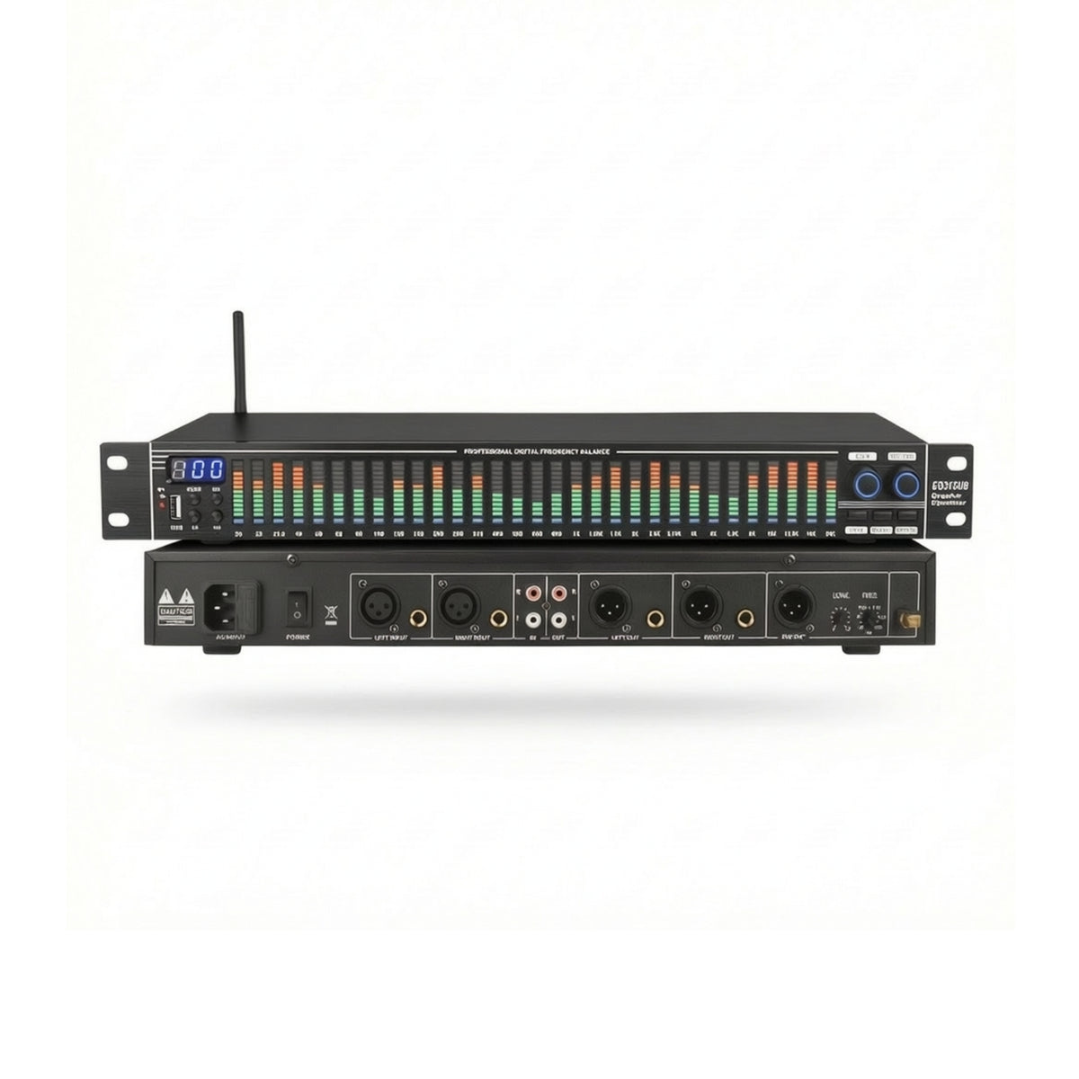 Equalizer with Subwoofer Output Professional Audio Gear Adjustable for PA Setups