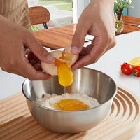 Stainless Steel Bowl with Measurement Markings, Brushed Surface Mixing Bowl, Salad Bowl and Cooking Bowl for Kitchen Use
