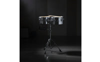Metal Timbales with Cowbell Portable Percussion Instrument with Tripod Loud Twin Drum Set with Stand Premium for Beginners, Live Performances, Rehearsal