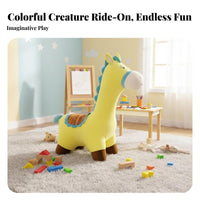 Rideable Donkey-Shaped Seat Creative Decoration Ride-on Toy Soft Exterior creature Stool for Toddlers, Parents, Playroom, Nursery, Kindergarten, Living Room
