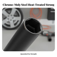 High Rotational Force 1 Inch Drive Deep Shock Socket Industrial Grade Steel Hexagonal Pneumatic Wrench Socket Heat Treated for Tire Changing