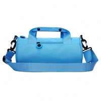 Oxford Cloth Cylindrical Duffel Bag Zippered Travel Duffel Bag Detachable Strap Luggage Structured