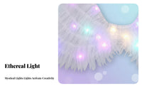 illuminateing Effect light-emitting diode winged appendages Colorful Lights illuminated attachment Battery Powered Costume Accessory Multiple blinking Modes for Girls, Kids, Dancers, Halloween, celebrations, Stage Performance, Parties