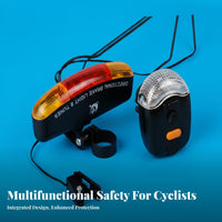 LED Lights Bike Tail Light with Buzzer Cycle Brake Light Buzzer for Commuters, Road Bikers, Night Riding, City Commuting