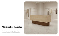 Clothing Store Island Table Multi-Use Modern Cashier Counter Sturdy Construction Merchandise Display Cabinet for Retailers, Boutiques, Salons