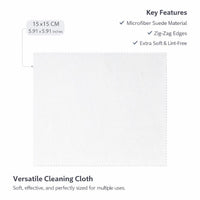 Microfiber Cleaning Cloths for Glasses, Premium Lens Cleaning Cloth, 15x15cm, Reusable, Washable, for Screens, Jewelry, Cameras