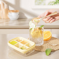 Mini Silicone Ice Cube Tray with Lid for Home Refrigerator, Press-Type Ice Ball Maker for Quick Release