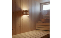 Heat Resistant Wooden Sauna Lamp Shade Anti-Glare Wooden Sauna Lampshade Long-Lasting Slatted Light Cover Prevents Overheating