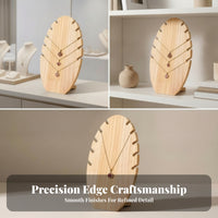 Slotted Flame Shaped Jewelry Stand Upright Wood Necklace Holder Unfinished Necklace Holder Angled Base
