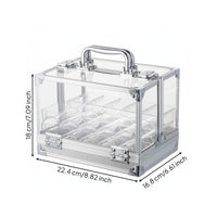 600 Pieces Mahjong Case Organized Compartments Aluminum Mahjong Case Sturdy Transparent Game Piece Holder