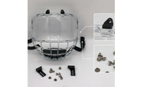 Transparent Face Visor with Grille Curved Helmet Face Guard for Sports Training