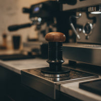 Impact-Style Manual Coffee Tamper Adjustable Tamper with Wood Handle Precision for Home Baristas