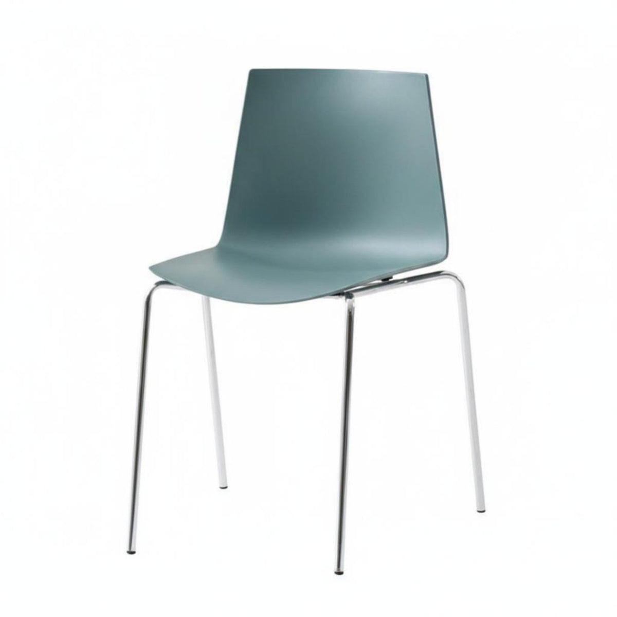 Nordic design aesthetic Stackable Molded Plastic Seat Space-Saving Armless Shell Chair Modern Design Seating Furniture Lightweight for Restaurant Owners, Apartment Dwellers, Conference Room, Reception Area, Kitchen, Events