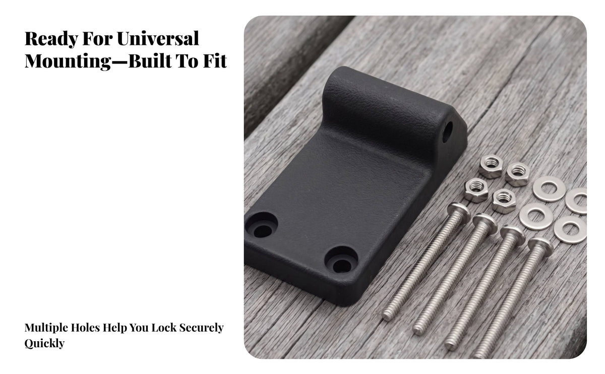 Pre Drilled Downrigger Mounting Bracket | Angled Low Profile Design, Downrigger Bracket, for Deep Sea Trolling