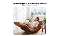 Multi-Functional contourd lounger Small Space space-efficient Rocking Chair Ergonomic Design Household Furniture High Weight Capacity for Apartment Dwellers, Homeowners, Seniors, Balcony, resting, Bedroom, Living Room