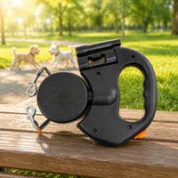 Retractable Dog Leash with Dual Heads Comfortable Retractable Dog Leash Lightweight Compact for Daily Walks, Outdoor Training