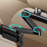 Swivel Joints Rear-Seat Tablet Holder Clamp Grip Rear-Seat Phone Holder Adjustable Car Phone Mount Sturdy