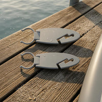 2 Pieces Hook Shaped Paddle Board Clip Extended Stand up Paddle Clip Plastic Boat Hardware White