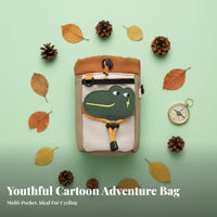 Camping Design Bike Handlebar Bag Multi-Pocket Storage Handlebar Stem Bag Secure Attachment for Children, Bikepacking, Commuting