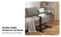 Overbed Laptop Table Movable with casters Rolling Overbed Table Foldable Multifunctional for Apartment Dwellers, Small Spaces