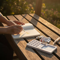 Sketchbook with Hardcover Compact Bound Sketchbook Portable Drawing Book for Artists, Students, Travel, School