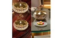 Candy Box with Lid Faceted Storage Container with Lid Compact Organizer for Tabletop