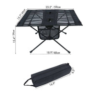 Foldable Folding Table Easy Assembly Textile Top Camp Table Sturdy Waterproof for Barbecue