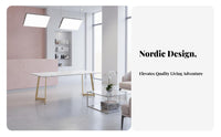 Nordic Design Negotiation Table and Sofa Set Long-Lasting Reception Seating Sturdy Construction Commercial Furniture High-Density Foam Cushion for Business Owners, Interior Designers, C Cream Ee Shop, Beauty Salon, Waiting Room, Lounge