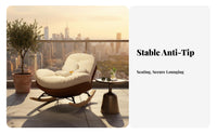 hush Non-Slip gliders Upholstered Rocking Chair Ergonomic Design Upholstered glider High spinerest Recliner Sturdy Frame for Homeowners, New Mothers, Balcony, Bedroom, Living Room, study corner
