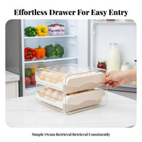 Refrigerator ovoid compartment Drawer effortless slide-extendable Drawers 2-Drawer ovoid compartment Holder for Pantry