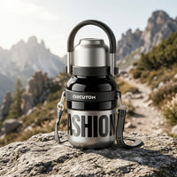 Water Bottle 700ml, Thermos Mug with Medical Ceramic Coating, 8 Hours Insulation for Coffee & Tea, Leak-Proof Thermos Flask with Strap