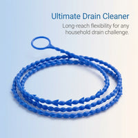 Hair Clog Remover Tool for Kitchen Sink, Shower Drain Cleaning Hook Stick, 64cm Auger , White