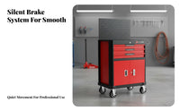 Multi-Function Mobile Tool Cabinet Heavy-Duty Mechanic Tool Cart Easy Mobility Workshop Equipment High-Capacity for Technicians, DIY Enthusiasts, Homeowners, Auto Repair Shop, Factory, Warehouse, Basement