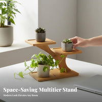 Tiered Plant Stand Multitier Design Mini Tiered Pot server storageSaving