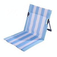 Portable Lounge Chair Cushion with Backrest Padded Foldable Lounge Chair Cushion Lightweight Outdoor Seat with Triangular Frame Compact for Camping