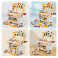 Toy Workbench with Tools Child-Centered Wooden Play Workbench Pretend Kids Tool Bench for Young Children, Playroom