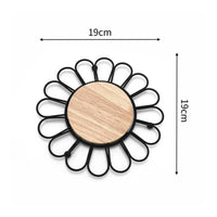 Heat Resistant Pot Stand Non-Slip Metal and Wood Trivet