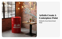 Retro Design Mechanical & design Booth Set Long-lasting Oil Drum Furniture Set Comfortable Restaurant Seating Easy to Clean for Bar Owners, Cafe Proprietors, Interior Designers, Cafes, Restaurants, Lounges, Lounge Area