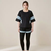 Swimsuits for Women with Long Pants and Sleeves for Water Sports, Plus Size Modest Three Piece Swimwear for and Girls