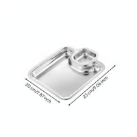 Snack Serving Plate Polished Finish Dipping Tray Rounded Corners