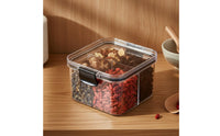 Leakproof Stackable Grain Container Leak-Proof Clear Snack Organizer Easy to Clean Multi-Compartment Storage Bin Included for Meal Preppers, Pantry, Refrigerator, Office