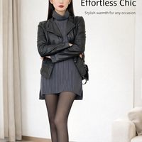 Fleece Lined Thermal Leggings for Women with Fake See-Through Design for Cold Weather, Tights with Insulated Inner Layer