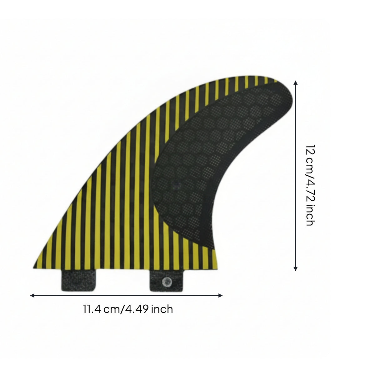 Honeycomb Surfboard Fin with Double-Tab Base Compatible Surfboard Fins with Double Tabs High-Performance Lightweight for Surfers